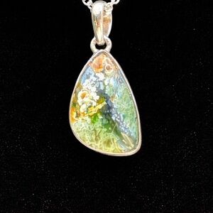 Chrome Chalcedony Pendant 925 Silver